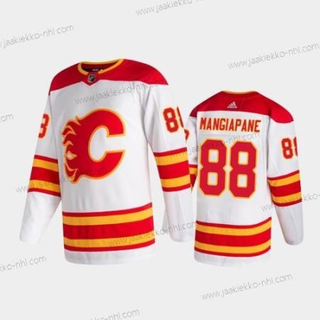 Miesten Calgary Flames #88 Andrew Mangiapane Kolmas paita Valkoinen 2020-21 Aito Pro Paita