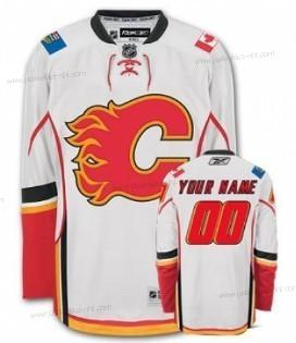 Miesten Calgary Flames Mukautettu Valkoinen Paita