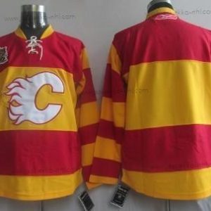 Miesten Calgary Flames Tyhjä Punainen Vieraspaita Paita