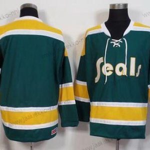 Miesten California Golden Seals Tyhjä 1970-71 Vihreä CCM Vintage Paita