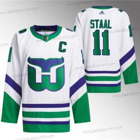 Miesten Carolina Hurricanes #11 Jordan Staal Valkoinen 2023-24 Ommeltu Paita