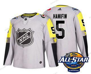 Miesten Carolina Hurricanes #5 Noah Hanifin Harmaa 2018 NHL All-Star Ommeltu Jääkiekko Paita