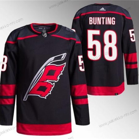 Miesten Carolina Hurricanes #58 Michael Bunting Musta Ommeltu Paita