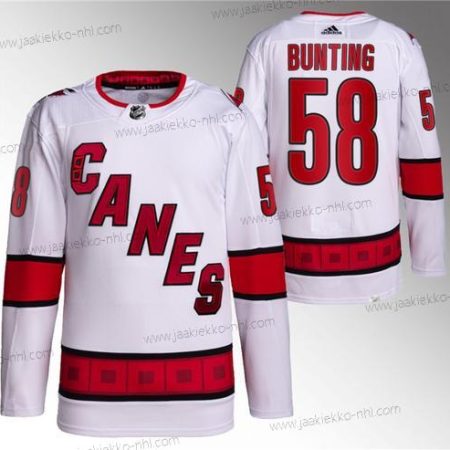 Miesten Carolina Hurricanes #58 Michael Bunting Valkoinen Ommeltu Paita