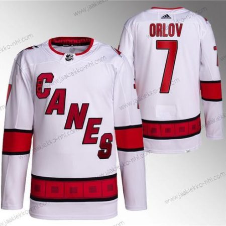 Miesten Carolina Hurricanes #7 Dmitry Orlov Valkoinen Ommeltu Paita