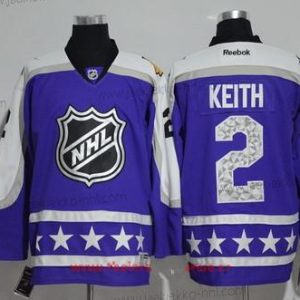 Miesten Central Division Chicago Blackhawks #2 Duncan Keith Reebok Violetti 2017 NHL All-Star Ommeltu Jääkiekko Paita