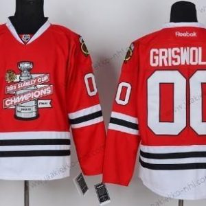 Miesten Chicago Blackhawks #00 Clark Griswold 2013 Champions Commemorate Punainen Paita