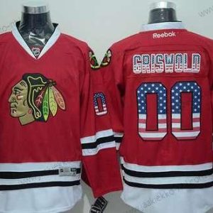 Miesten Chicago Blackhawks #00 Clark Griswold USA Flag Punainen Paita