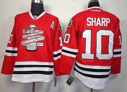 Miesten Chicago Blackhawks #10 Patrick Sharp 2013 Champions Commemorate Punainen Paita