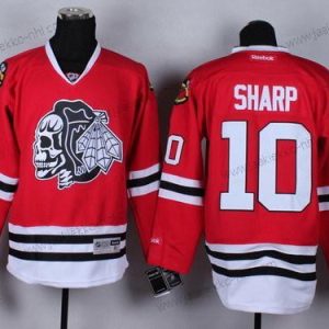 Miesten Chicago Blackhawks #10 Patrick Sharp Punainen With Musta Skulls Paita