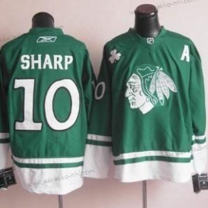 Miesten Chicago Blackhawks #10 Patrick Sharp St. Patrick’S Day Vihreä Paita