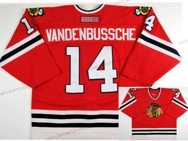 Miesten Chicago Blackhawks #14 Ryan Vandenbussche CCM Retro Punainen NHL Jääkiekko Paita