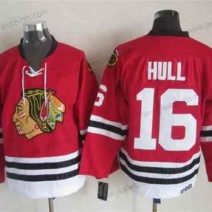 Miesten Chicago Blackhawks #16 Bobby Hull 1957-58 Punainen CCM Vintage Paita