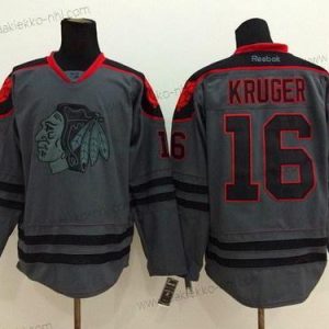 Miesten Chicago Blackhawks #16 Marcus Kruger Charcoal Harmaa Paita