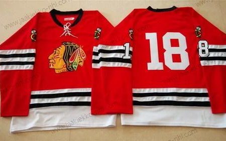 Miesten Chicago Blackhawks #18 Denis Savard 1960-61 Punainen Vintage Paita