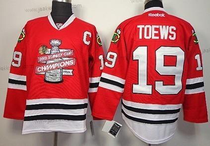 Miesten Chicago Blackhawks #19 Jonathan Toews 2013 Champions Commemorate Punainen Paita