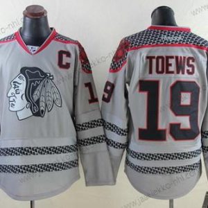 Miesten Chicago Blackhawks #19 Jonathan Toews Charcoal Harmaa Paita