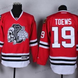 Miesten Chicago Blackhawks #19 Jonathan Toews Punainen With Musta Skulls Paita