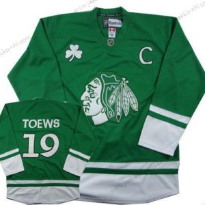 Miesten Chicago Blackhawks #19 Jonathan Toews St. Patrick’S Day Vihreä Paita