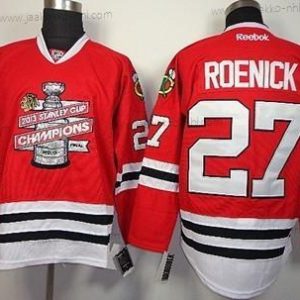 Miesten Chicago Blackhawks #27 Jeremy Roenick 2013 Champions Commemorate Punainen Paita