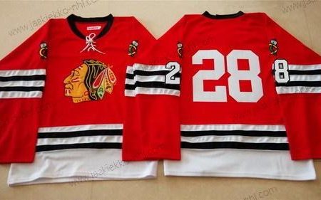 Miesten Chicago Blackhawks #28 Ben Smith 1960-61 Punainen Vintage Paita