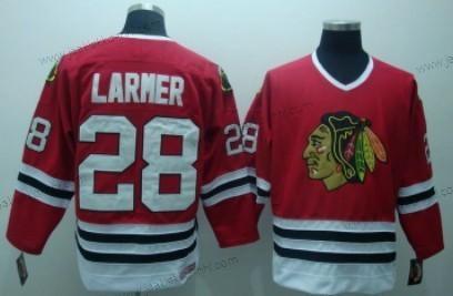 Miesten Chicago Blackhawks #28 Steve Larmer Punainen Retro CCM Paita