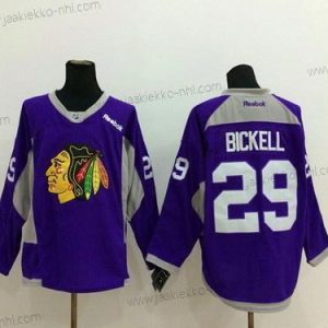 Miesten Chicago Blackhawks #29 Bryan Bickell 2014 Training Violetti Paita