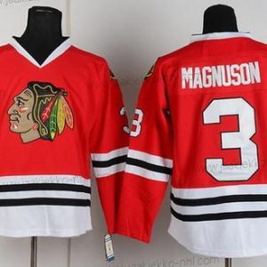 Miesten Chicago Blackhawks #3 Keith Magnuson Punainen Retro CCM Paita