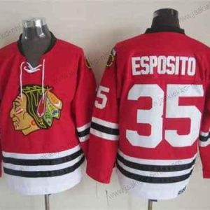 Miesten Chicago Blackhawks #35 Tony Esposito 1957-58 Punainen Vintage Paita