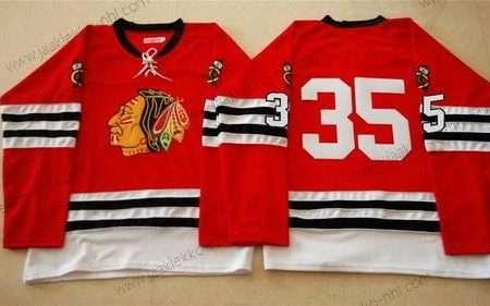 Miesten Chicago Blackhawks #35 Tony Esposito 1960-61 Punainen Vintage Paita