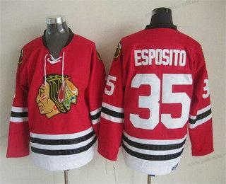 Miesten Chicago Blackhawks #35 Tony Esposito Punainen Retro Paita