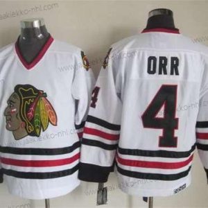 Miesten Chicago Blackhawks #4 Bobby Orr Valkoinen CCM Vintage Paita