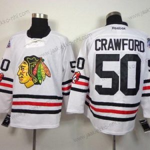 Miesten Chicago Blackhawks #50 Corey Crawford 2015 Talvi Klassinen Valkoinen Paita