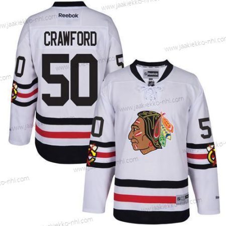 Miesten Chicago Blackhawks #50 Corey Crawford Valkoinen 2017 Talvi Klassinen Ommeltu NHL Paita