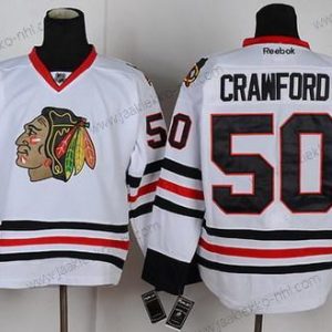 Miesten Chicago Blackhawks #50 Corey Crawford Valkoinen Paita