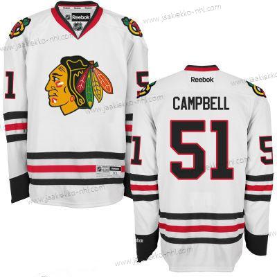 Miesten Chicago Blackhawks #51 Brian Campbell Valkoinen Jääkiekko Ommeltu NHL Paita