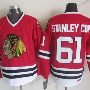 Miesten Chicago Blackhawks #61 Stanley Cup Punainen Retro CCM Paita