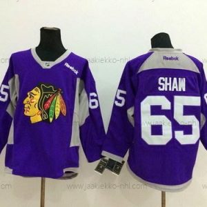 Miesten Chicago Blackhawks #65 Andrew Shaw 2014 Training Violetti Paita