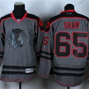 Miesten Chicago Blackhawks #65 Andrew Shaw Charcoal Harmaa Paita