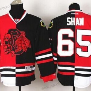 Miesten Chicago Blackhawks #65 Andrew Shaw Punainen/Musta Two Tone With Punainen Skulls Paita