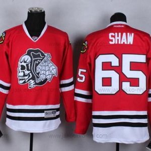 Miesten Chicago Blackhawks #65 Andrew Shaw Punainen With Musta Skulls Paita