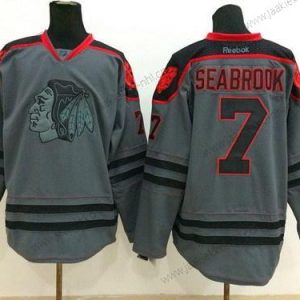 Miesten Chicago Blackhawks #7 Brent Seabrook Charcoal Harmaa Paita