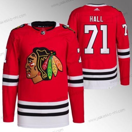 Miesten Chicago Blackhawks #71 Taylor Hall Punainen Ommeltu Jääkiekko Paita