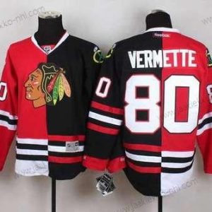 Miesten Chicago Blackhawks #80 Antoine Vermette Punainen Musta Two Tone Paita