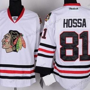 Miesten Chicago Blackhawks #81 Marian Hossa Valkoinen Paita