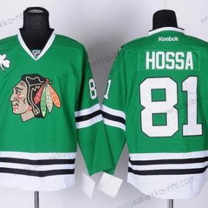 Miesten Chicago Blackhawks #81 Marian Hossa Vihreä Paita