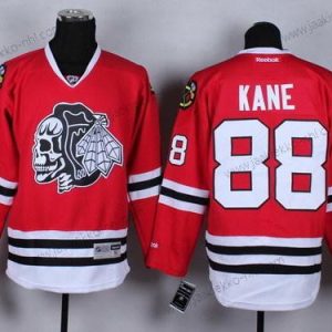 Miesten Chicago Blackhawks #88 Patrick Kane Punainen With Musta Skulls Paita