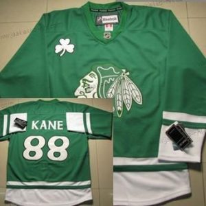 Miesten Chicago Blackhawks #88 Patrick Kane St. Patrick’S Day Vihreä Paita