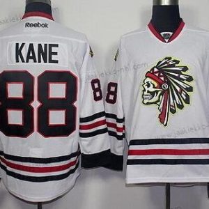 Miesten Chicago Blackhawks #88 Patrick Kane Valkoinen The Indians Skulls Paita