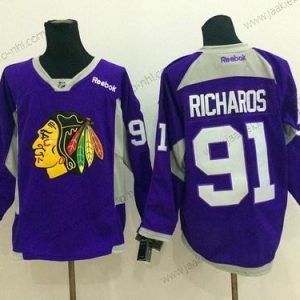 Miesten Chicago Blackhawks #91 Brad Richards 2014 Training Violetti Paita